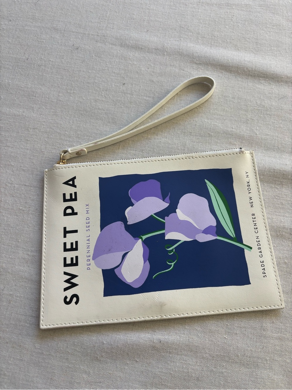 Kate Spade Turn Over A New Leaf Sweet Pea Wristlet Floral Clutch Wallet